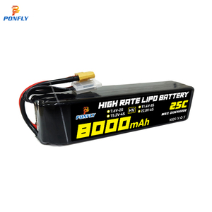 PONFLY HV 8000mAh Bateria 25C 6S 22.8V 15.2V 30.4V 8S Bateria Lipo de alta tensão 6S 8000mAh para Rc Rock Crawler - Product Image 1