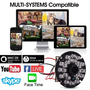 ELP 1080P Day/ Night Vision 30fps modulo telecamera IR sensore IMX323 H.264 Webcam USB a infrarossi Full HD con led IR e IR-CUT - Product Image 4