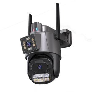 กล้อง Wi-Fi 6MP เลนส์คู่2หน้าจอ PTZ ซูม10X สองทางเสียงสองทางภาพกลางคืนกล้อง CCTV บ้านกลางแจ้งกล้องวงจรปิดไร้สาย - Product Image 1