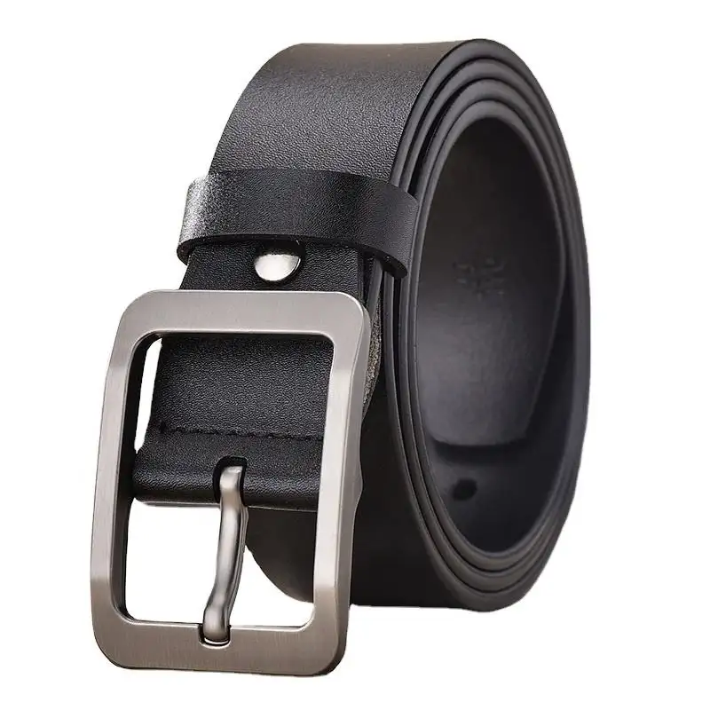 Ceinture pour homme Ceinture en cuir pour homme Bracelet en cuir véritable de luxe Boucle ardillon Ceinture décontractée en cuir de vache pour homme