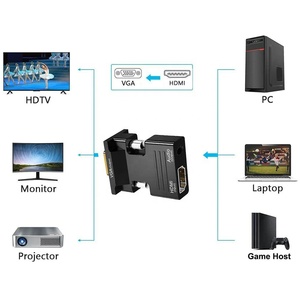 Kabel Häufig verwendetes Zubehör HDMI zu VGA Adapter Konverter Adaptador HDMI zu VGA Konverter mit Audio ausgang