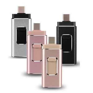 高速 4 合 1 OTG USB 闪存驱动器 2.0 3.0 For Android 手机 Micro USB Type C Iphone 闪电 32GB 64GB 128GB - Product Image 1
