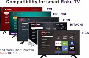 Замена для roku Onn Tv Remote для Roku TCL Hisense Sharp Element и Westinghouse TV Встроенный не для Roku Stick или Box - Product Image 4