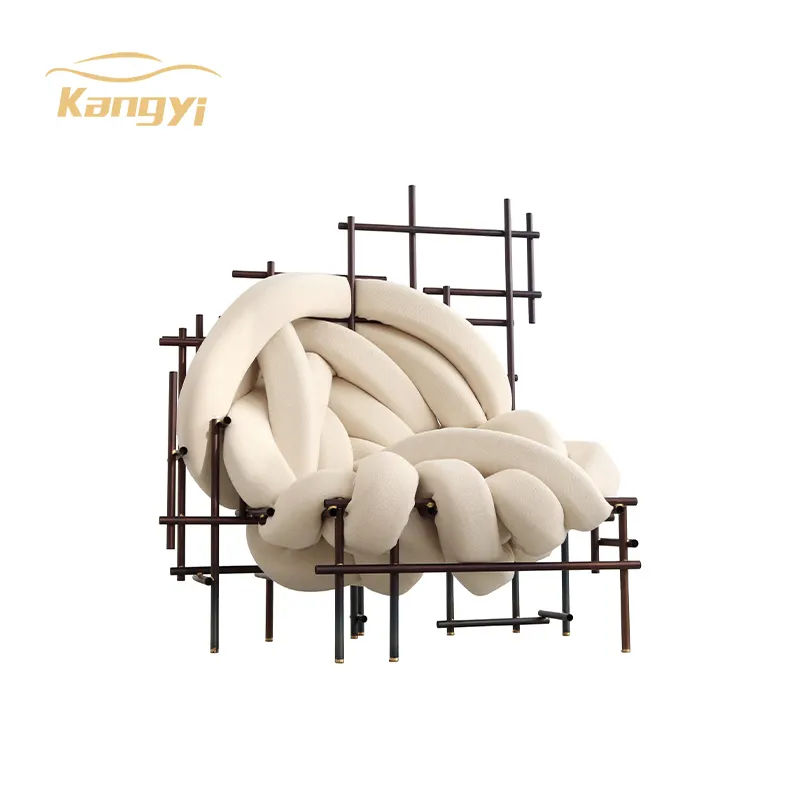Diseño en forma de tela de terciopelo de algodón perezoso raya sofá abrazo salón algodón acolchado otomana en forma de cuerpo sofá silla