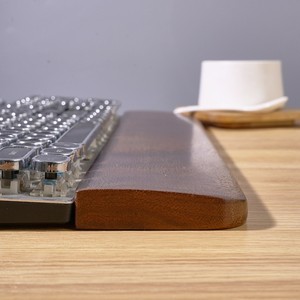 ウォールナットソリッドウッドメカニカルキーボード快適なパームレスト付き手首保護パッドオフィスまたはコンピューター用 - Product Image 4