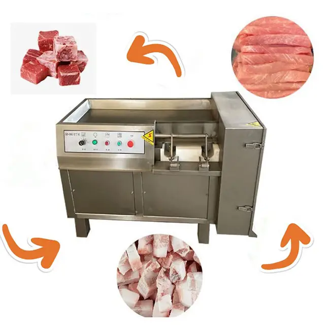 Macchina commerciale del dicer della carne/tagliatrice congelata dei dadi della carne/taglierina del cubo del maiale del manzo del pollo