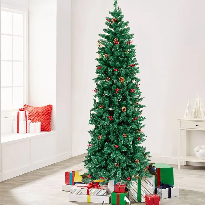 Groothandel Kerstdecoratie Benodigdheden Slanke Kerstboom Voor Thuiskantoor Feestdecoratie