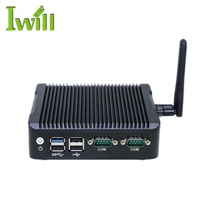 Fansız Nano PC J1900 N3 dört çekirdekli DC 12V 1COM çift ekran mini bilgisayar pc ile 1 * RS232 COM - Product Image 5