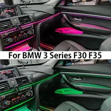 Schwarze Auto-Atmosphärenlampe, 9 Farben, Armaturenbrett-Abdeckung für  3/GT/4-Serie F30 F32 F34 F36