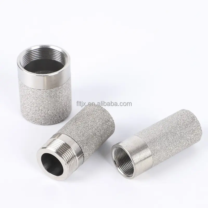 Titânio sinterizado metal filtro cartucho resistente à corrosão tubo filtrante sinterizado cartucho filtrante poroso de aço inoxidável