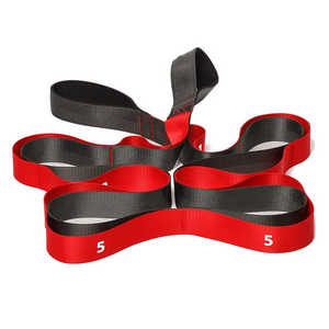 Correa de Yoga de poliéster de primera calidad para ejercicio de Pilates y terapia física Banda elástica no elástica con cierre de gancho y bucle - Product Image 6