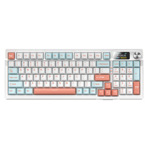 Tastiera meccanica 2.4G BT cablata Tri modalità Multimedia manopola a tasti Macro programmazione tastiera da gioco per PC con luce RGB - Product Image 1