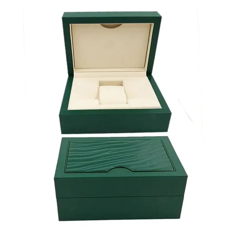 Stock de alta calidad de lujo FactoryDisplay Travel Coffin caja de plástico bolsas reloj rollo caja de reloj de madera para Rolex