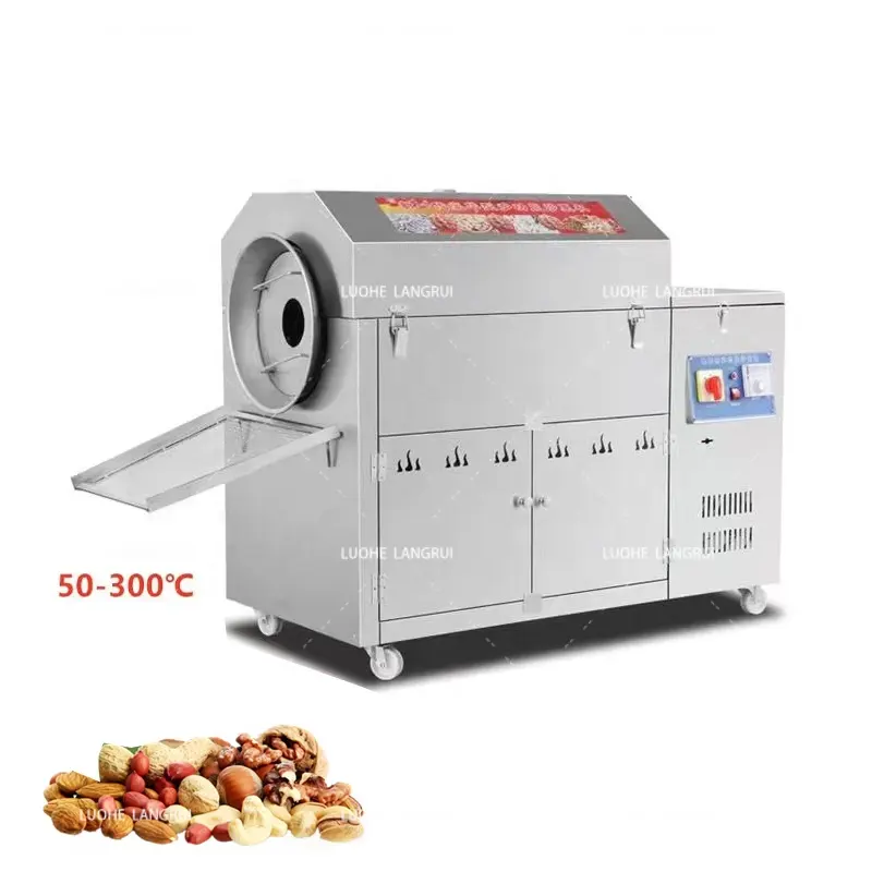 Eletricidade aquecimento 0-300 grau castanha de caju assar máquina comercial café torrador máquina