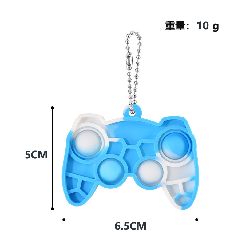 Handle key chain-no5 blue and white