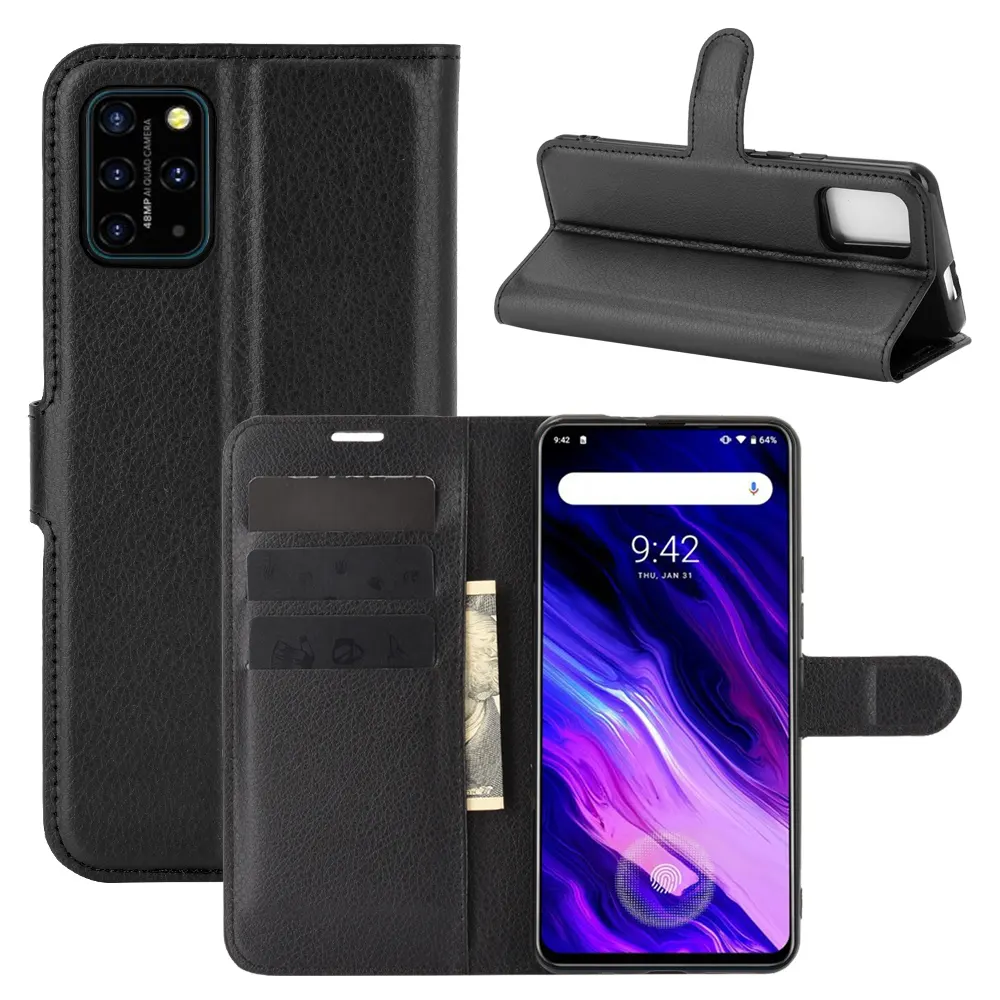 UMIDIGI — coque en cuir PU pour téléphone portable, étui arrière avec support de carte, compatible modèles S5 Pro