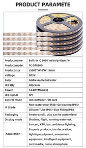 Tcwin RGB 5050 Bunt adressierbare APP Fernbedienung LED-Licht leiste IP65 IP68 für Schwimmbad dekoration Außen leuchte USB DC5V - Product Image 6