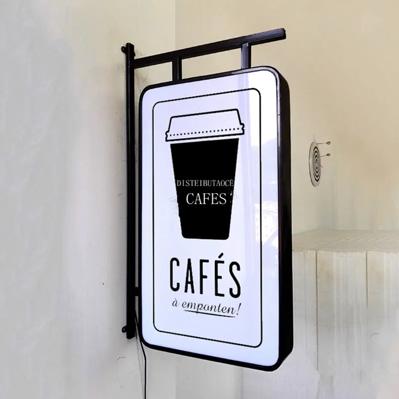 Caja de luz Led rectangular personalizada para publicidad al aire libre, pantalla impermeable, señal