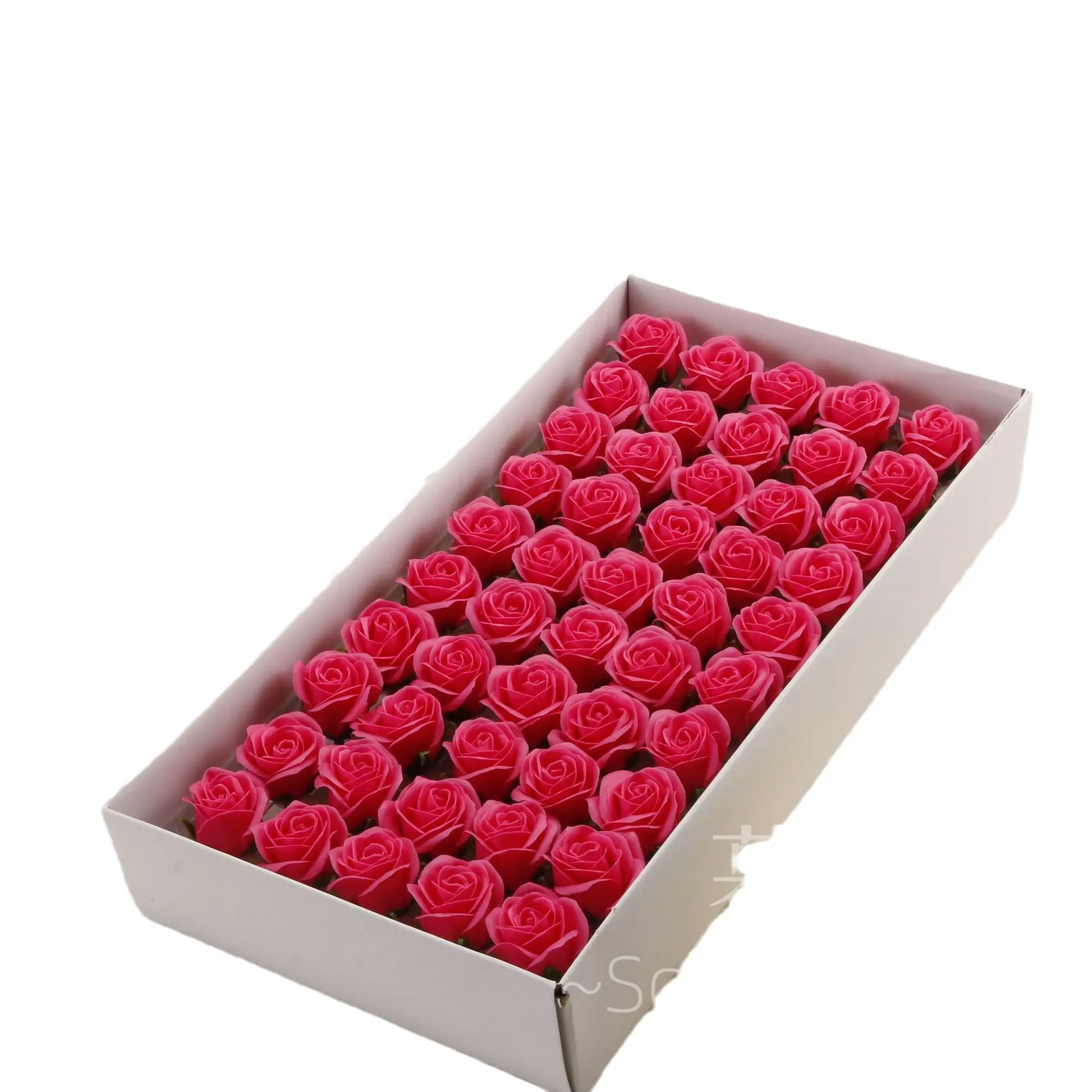 Fiori artificiali all'ingrosso decorazione per la casa prezzo a buon mercato della fabbrica 3 strati 4cm sapone rose testa