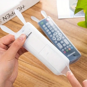 Custodia protettiva antipolvere in Silicone per orecchio di coniglio trasparente per telecomando TV - Product Image 6