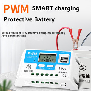 Оптовая продажа с фабрики PWM 10A 20A 30A USB светодиодный дисплей Солнечная Панель 12v 24v Солнечный контроллер заряда - Product Image 3
