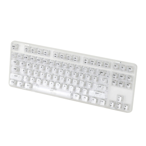 Teclado transparente para computadora portátil con tecla con luz RGB 87 teclas Teclado mecánico para juegos de computadora con cable OEM