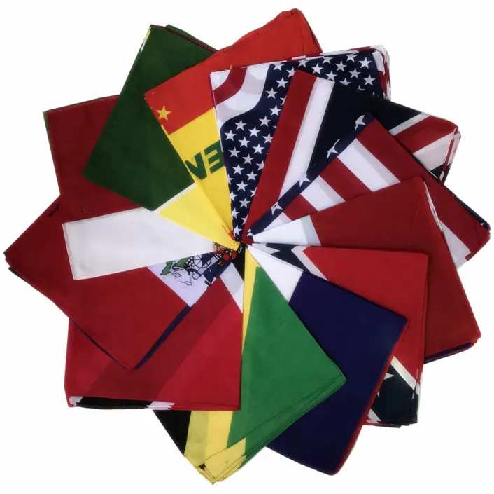 Sport personalizzata bandiera stampata bandana double sided bandiera del paese testa bandana