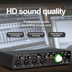 2023 Xtuga E-44 New Upgrade 24Bit 192KHz 4 <strong>Input</strong> 4 <strong>Output</strong> Sound Card Carte Son <strong>USB</strong> Interfaz De <strong>Audio</strong> Interface