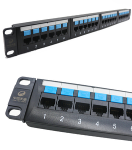 Panel de parche Cat6 RJ45 de 24 puertos, gestor de Cable de red 1u, marco de Metal sin blindaje, Panel de parche de fibra óptica de Categoría 6 - Product Image 1