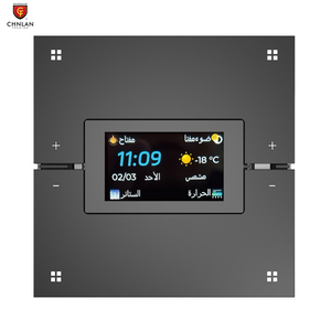 Nuevo diseño M9 Pro Aluminio Tuya 4 Gang Función de atenuación Zigbee Interruptor inteligente Sensor de movimiento PIR con pantalla Calendario de tiempo Clima - Product Image 2