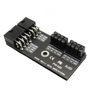 Scheda grafica GPU VGA Dual PCI-E 8 Pin maschio a 8 pin 6 pin PCI-E femmina angolo 180 gradi connettore scheda adattatore di alimentazione - Product Image 1