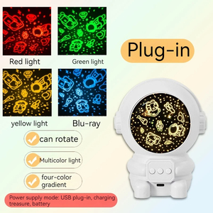 Jumon bambini che dormono luce regalo per bambini camera da letto decorativa luce notturna a <span class=keywords><strong>LED</strong></span> lampada 5V astronauta proiettore stellato