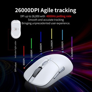 Frequenza di Report 8K Mouse da Gaming Wireless programmabile leggero Mouse da gioco 2.4G + BT con cavo Mouse da gioco per Computer Gamer