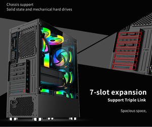 High Quality New Coming Wholesale <strong>PC</strong> <strong>Cases</strong> RGB Cooling Fan Desktop Gaming Mid Tower ATX Gaming <strong>PC</strong> Computer <strong>Case</strong> Tower SNOWMAN - Product Image 5