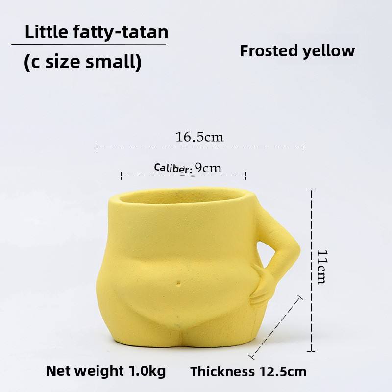 Little Chubby C Small Matte Yellow 16.5cm
