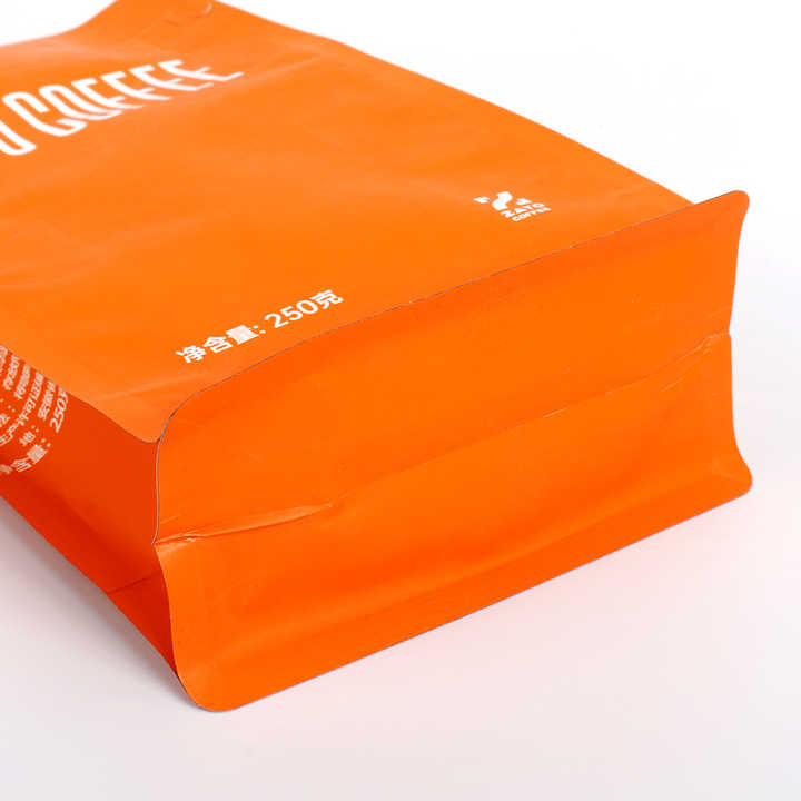 Bolsa de café de fondo plano con estampado personalizado de Food Packaging Company con cremallera Bolsas de plástico de café PE