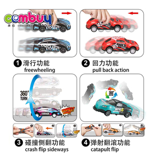 Sliding Pull Back Flip Alloy Vehicle <strong>Small</strong> <strong>Toys</strong> Die Cast Metal Model Car - Product Image 4