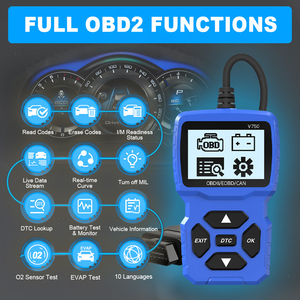 V750 Blue OBD2 Scanner Multilingual Car Diagnostic <strong>Code</strong> <strong>Reader</strong> for Vehicle Information and System Check - Product Image 2