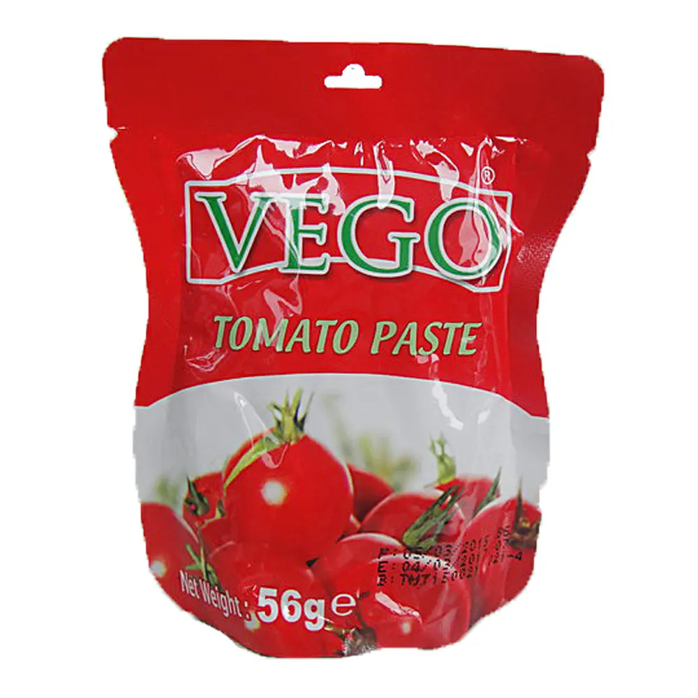 Tomatenpasta-Beutel flache Beutel Stehbeutel 50 g 56 g 70 g Tomatenpasta-Soße