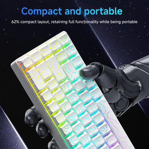 Eweadn G68 Kailh màu xanh lá cây 68-Keys trimode cho Bluetooth Nhỏ Gọn USB cơ khí Bàn phím chơi game đường viền bên Laser khắc thiết kế - Product Image 5