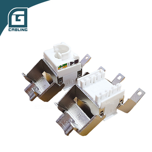 Gcabling Cat6 FTP tam korumalı 180 ° aletsiz Rj45 rj45 8p8c cat6 ağ 80x80 keystone jack 3m cat6 keystone jack - Product Image 3