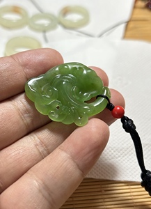 จี้หยกหยกจีนดีไซน์แบบหยกหยกแบบหยาบจี้หยกหยกหยกแบบ reishi หรือ Ruyi สำหรับผู้หญิงและผู้ชาย - Product Image 2