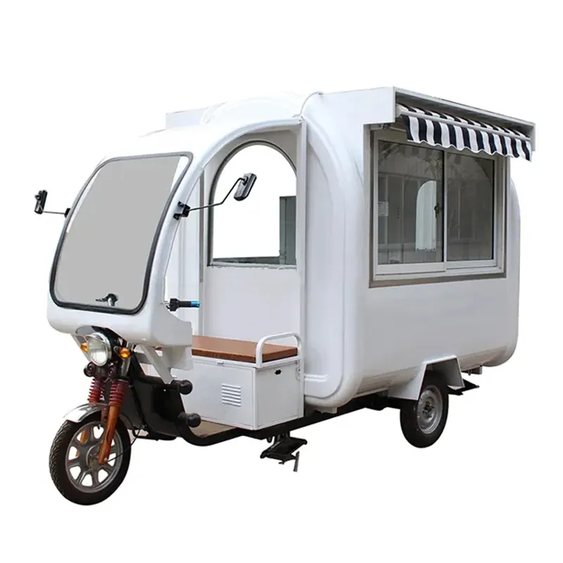 JX-FR220GH Electric tricycle vending mobile breakfast food cart for sale