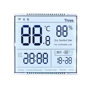 LCD-Module mit schwarzem Text Weißer Hintergrund HTN-Segmentcode-Anzeige für Klimaanlagen-Thermostat-LCD - Product Image 1