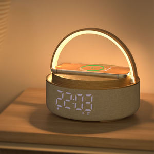 2024 New Multifunction 4 in 1 <strong>Bluetooth</strong> <strong>Speaker</strong> with 15W Wireless Charger LED Light Time Clock FM Radio for Outdoor Home - Product Image 1