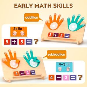 蒙台梭利启发的幼儿学前学习玩具2-4教育数学操纵数字计数块 - Product Image 3
