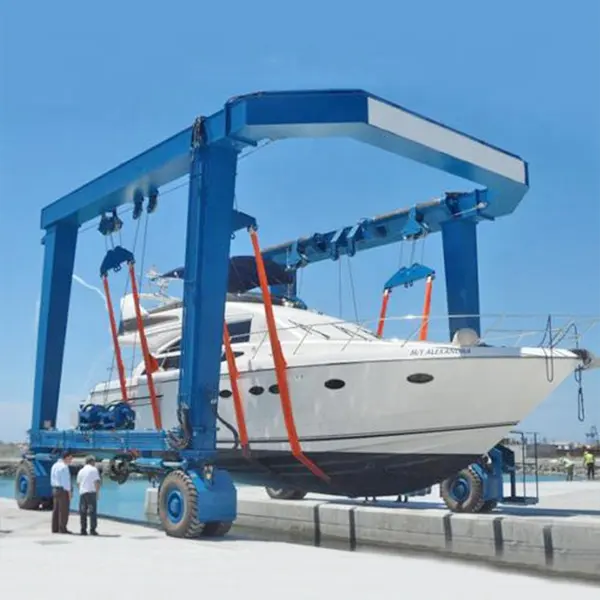 500 Ton 600 ton grúa de elevación de viaje marino hidráulico barco grúa elevador barco yate