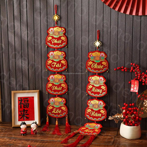 Dây Đèn Lồng năm mới của Trung Quốc với các nhân vật (Fu, có nghĩa là may mắn) và tua - Product Image 3