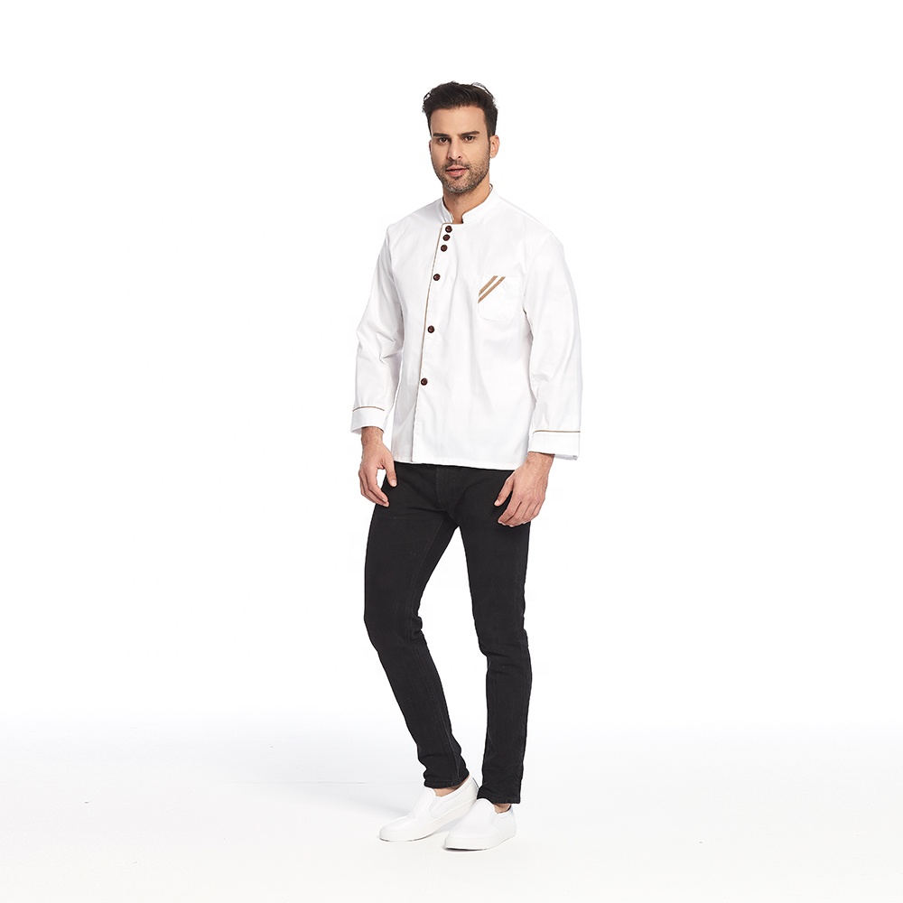 Chef Uniform Men Women Short Sleeve Chef Coat Double Breasted Working Jacket
