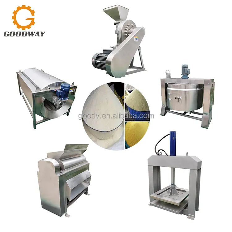 Machines de traitement du manioc 150-1000 kg/h Usine de traitement Gari Machine de fabrication Gari